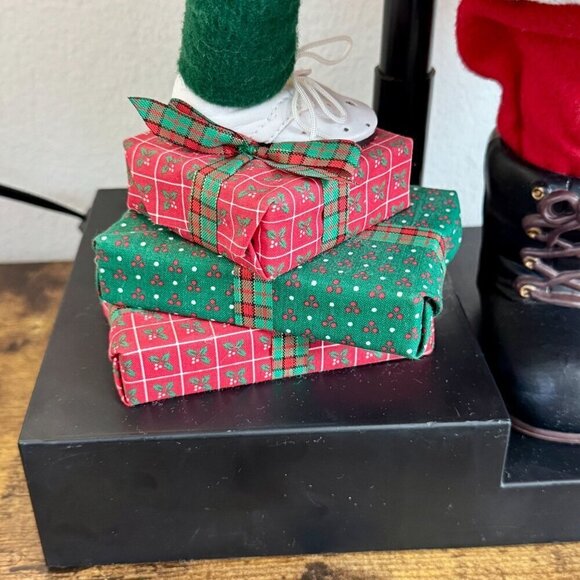 1993 Vintage Santa Lighted Lamp Post Christmas 36" Tall With Cats Music Box - Picture 11 of 17